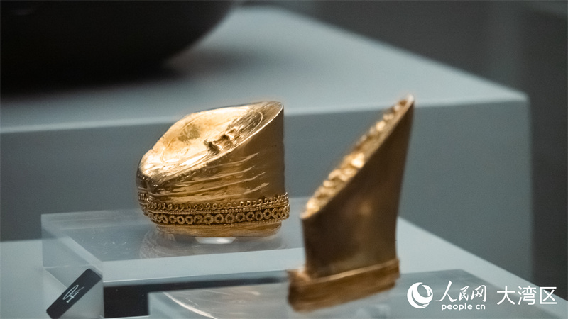 图5.来自南昌汉代海昏侯国遗址博物馆藏的麟趾金及褭蹏金。人民网 吴宇扬扬摄