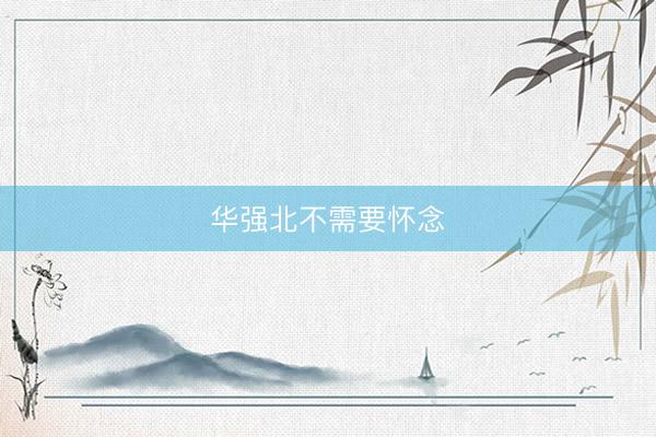 华强北不需要怀念