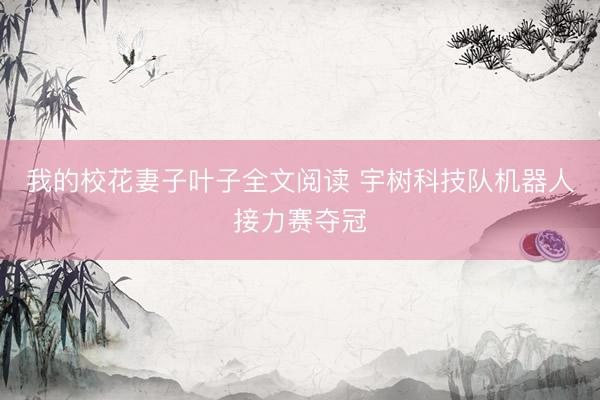 我的校花妻子叶子全文阅读 宇树科技队机器人接力赛夺冠