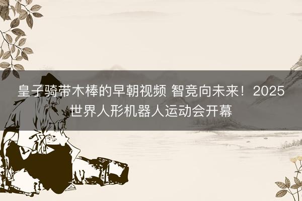 皇子骑带木棒的早朝视频 智竞向未来！2025世界人形机器人运动会开幕
