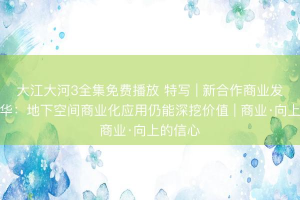 大江大河3全集免费播放 特写 | 新合作商业发展谭铁华:地下空间商业化应用仍能深挖价值 | 商业·向上的信心