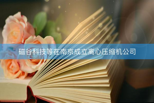 磁谷科技等在南京成立离心压缩机公司