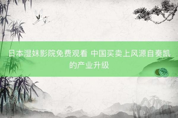 日本湿妺影院免费观看 中国买卖上风源自奏凯的产业升级