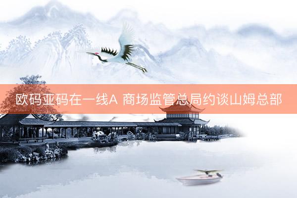 欧码亚码在一线A 商场监管总局约谈山姆总部